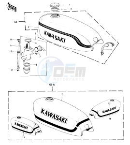 G5 100 drawing FUEL TANK -- 72-73 G5-A- -