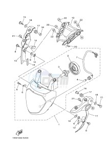 MT07A MT-07 ABS 700 (1XBM) drawing HEADLIGHT