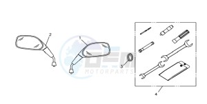 QUAD LANDER 300S drawing MIRRORS L / R