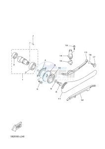 YP250R X-MAX 250 (2DL8 2DL8 2DL8 2DL8) drawing CAMSHAFT & CHAIN