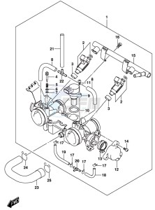 DL250 drawing THROTTLE BODY