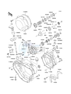 KDX 200 H [KDX200] (H6-H9) [KDX200] drawing ENGINE COVER-- S- -