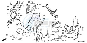 VFR1200FB drawing UPPER COWL