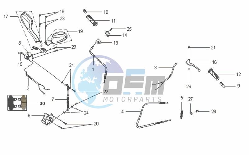 BRAKE CALIPER / BRAKE LEVER / MIRRORS