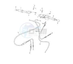 TZR 50 drawing STEERING HANDLE AND CABLE