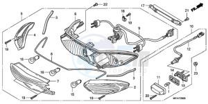 CBF1000S9 Europe Direct - (ED) drawing REAR COMBINATION LIGHT