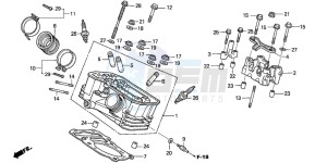 NT650V drawing REAR CYLINDER HEAD