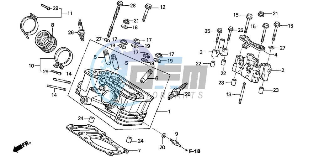 REAR CYLINDER HEAD