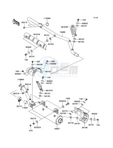 KVF750_4X4 KVF750D8F EU GB drawing Muffler(s)