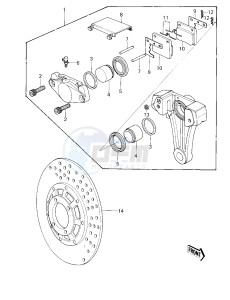 KZ 1000 D [Z1R] (D1) [Z1R] drawing REAR BRAKE -- 78 D1- -