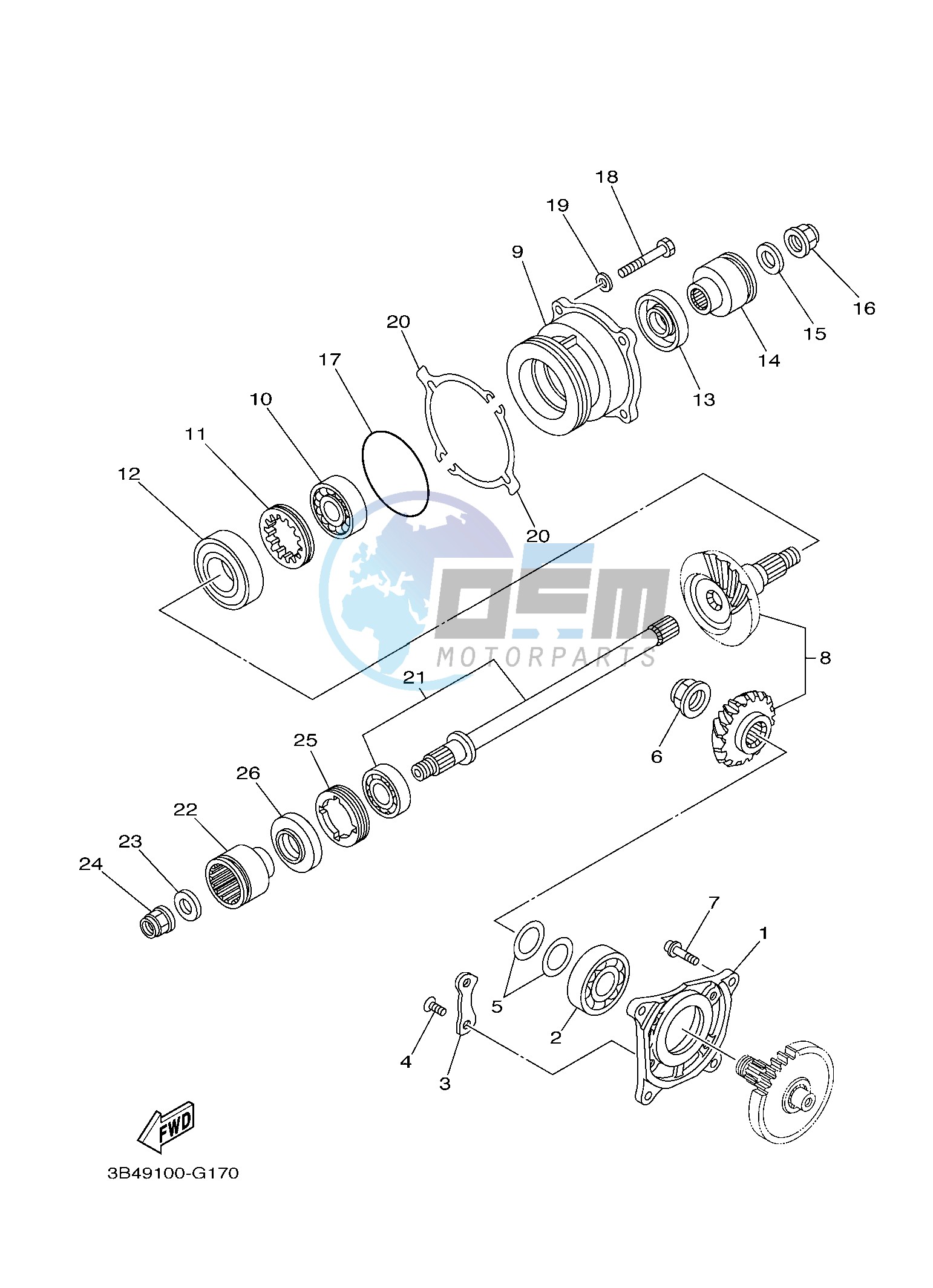 MIDDLE DRIVE GEAR