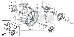 XL1000VA VARADERO drawing REAR WHEEL