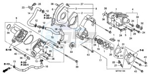 CB1300S9 Australia - (U / BCT MME TWO TY2) drawing LEFT REAR COVER/WATER PUM P