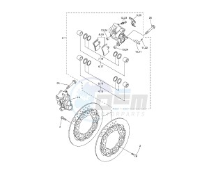 YZF R6 50TH 600 drawing FRONT BRAKE CALIPER