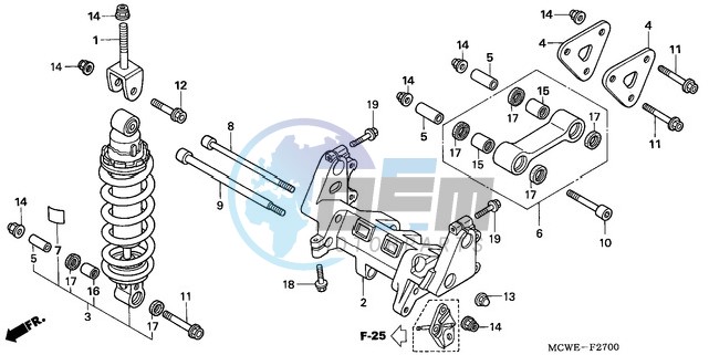 REAR CUSHION (VFR800)