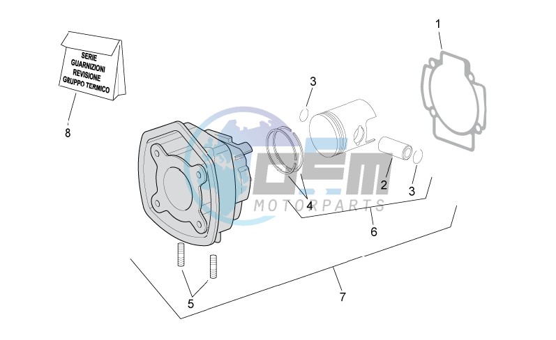 Cylinder with piston