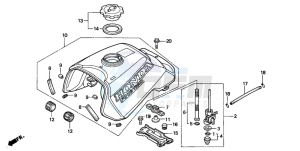 TRX300 FOURTRAX 300 drawing FUEL TANK