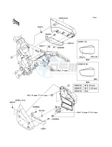 VN 1600 B [VULCAN 1600 MEAN STREAK] (B6F-B8FA) B7F drawing SIDE COVERS