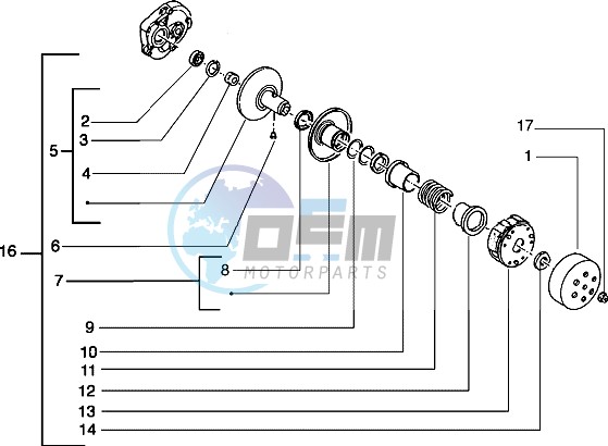 Driven pulley