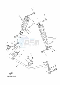 YFM700FWAD GRIZZLY 700 EPS (B4FL) drawing REAR SUSPENSION