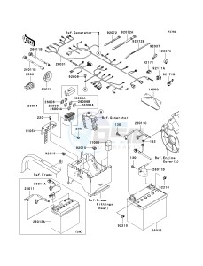 KRF 750 D [TERYX 750 4X4] (D8F) D8F drawing CHASSIS ELECTRICAL EQUIPMENT