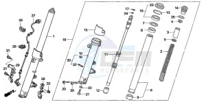 CB1300SA CB1300SUPERBOLD'OR drawing FRONT FORK