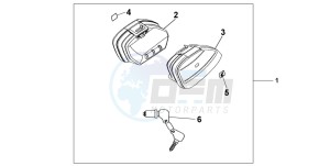 CBF600N drawing NARROW PANNIER SET