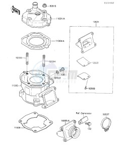 KX 80 L N [KX80] (L2-N3) [KX80] drawing CYLINDER HEAD_CYLINDER