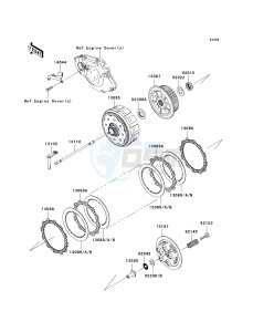 KX 450 D [KX450F] (D7F) D7F drawing CLUTCH