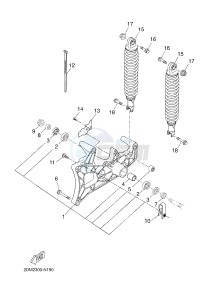 YPR125RA XMAX 125 ABS EVOLIS 125 ABS (2DMK 2DMK) drawing REAR ARM & SUSPENSION