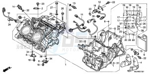 VFR1200XDH 2ED - (2ED) drawing CRANKCASE (VFR1200XD/ XDA/ XDS)