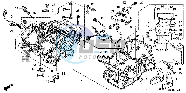 CRANKCASE (VFR1200XD/ XDA/ XDS)