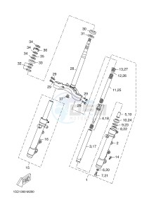 YP400R X-MAX 400 (1SD5 1SD5 1SD5 1SD5) drawing STEERING