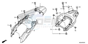 VFR1200XD Europe Direct - (ED) drawing REAR COWL/CARRIER