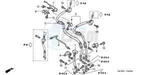 VFR8009 Australia - (U / MME) drawing FRONT BRAKE HOSE (VFR800)