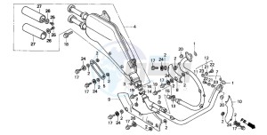 XL600V TRANSALP drawing EXHAUST MUFFLER