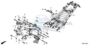 CB500FD CB500F UK - (E) drawing FRAME BODY