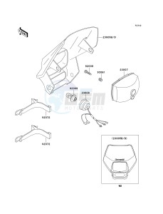 KLX 300 A [KLX300R] (A2-A6) [KLX300R] drawing HEADLIGHT-- S- -