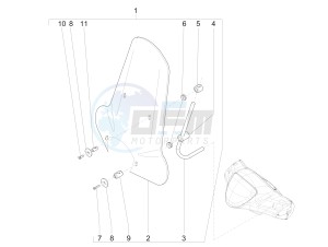 Liberty 125 4t Delivery e3 Single drawing Windshield