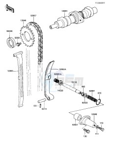 KZ 305 B [CSR BELT] (B1) [CSR BELT] drawing CAMSHAFT_CHAIN_TENSIONER