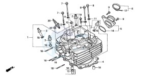 NX500 DOMINATOR drawing CYLINDER HEAD