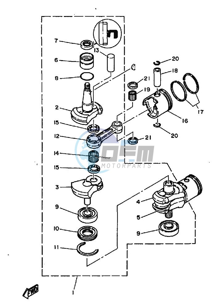 CRANKSHAFT--PISTON