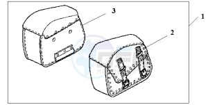 VT125C drawing LEATHER SADDLEBAG