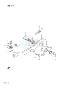 RM125 (E2) drawing REAR BRAKE