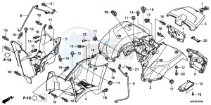 TRX500FPMC drawing REAR FENDER