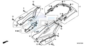 ST1300A9 Korea - (KO / ABS MME) drawing SIDE COVER/REAR COWL