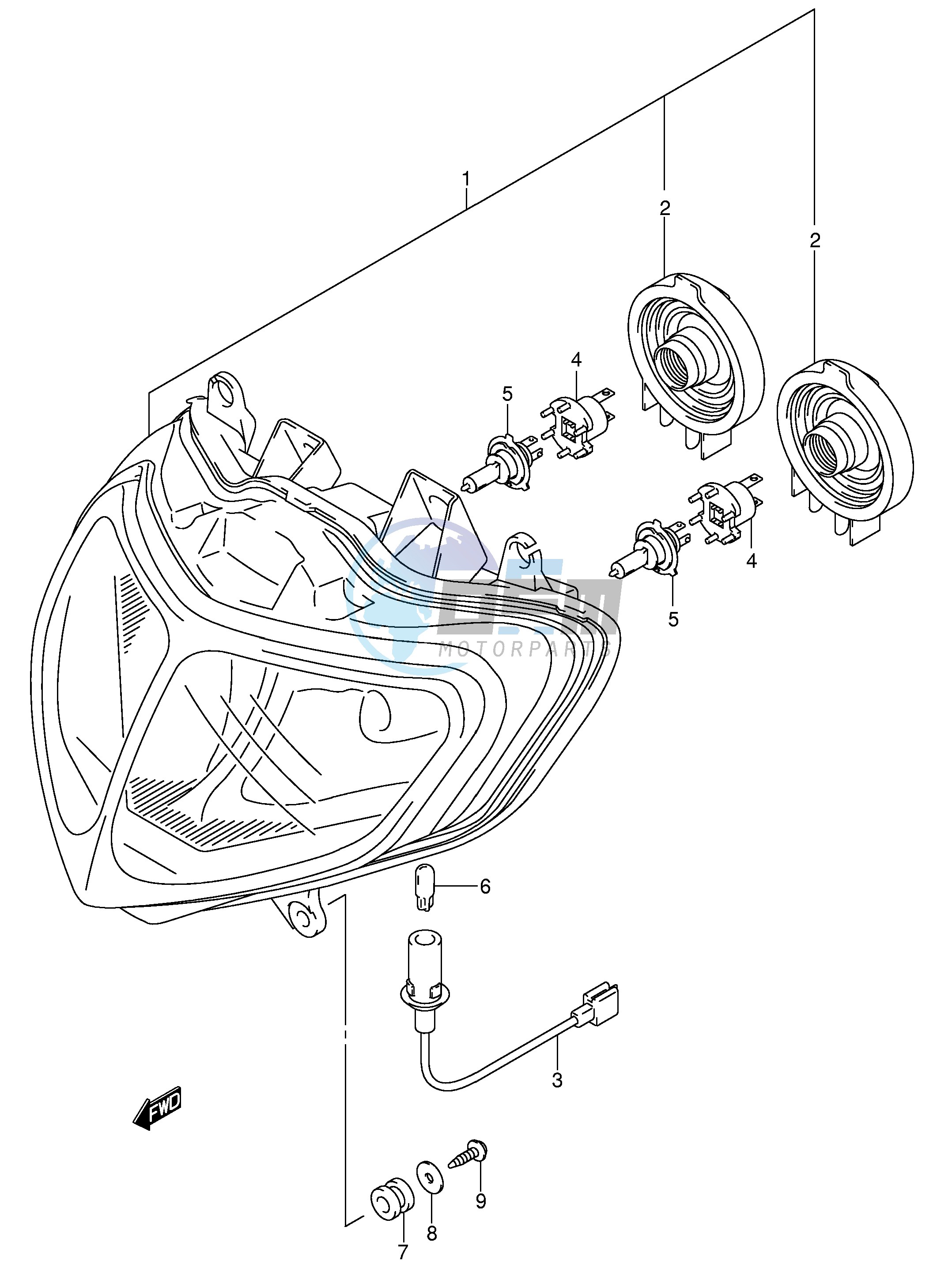 HEADLAMP (E2,E19,E54,P37)