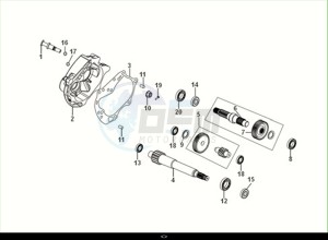 FIDDLE II 50 EFI (AF05W6-EU) (M2) drawing MISSION CASE-DRIVE SHAFT