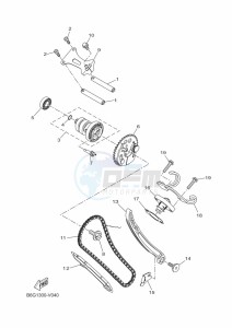 XSR125 LEGACY MTM125-C (BLA1) drawing CAMSHAFT & CHAIN