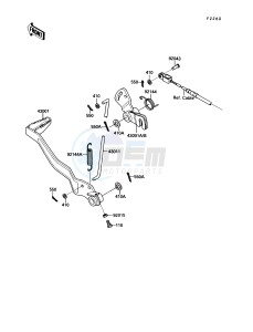 KLF 220 A [BAYOU 220] (A1-A4) [BAYOU 220] drawing BRAKE PEDAL